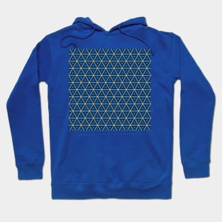 blue triangle pattern (triangle pattern art, triangle pattern drawing and triangle pattern design) Hoodie